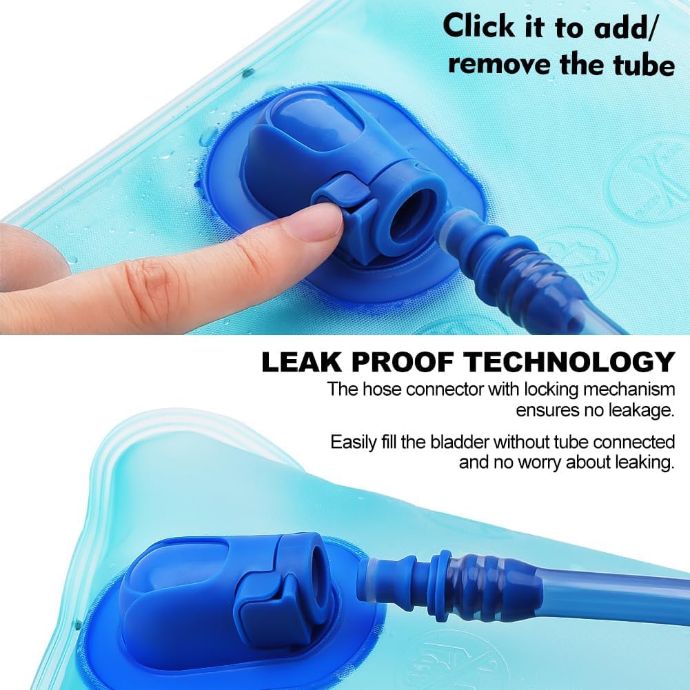 Hydration Bladder, 1.5-2-3L Water Bladder for Hiking Backpack, BPA-Free Leak Proof Water Reservoir Storage Bag, Water Pouch Hydration Pack for Camping Cycling Running