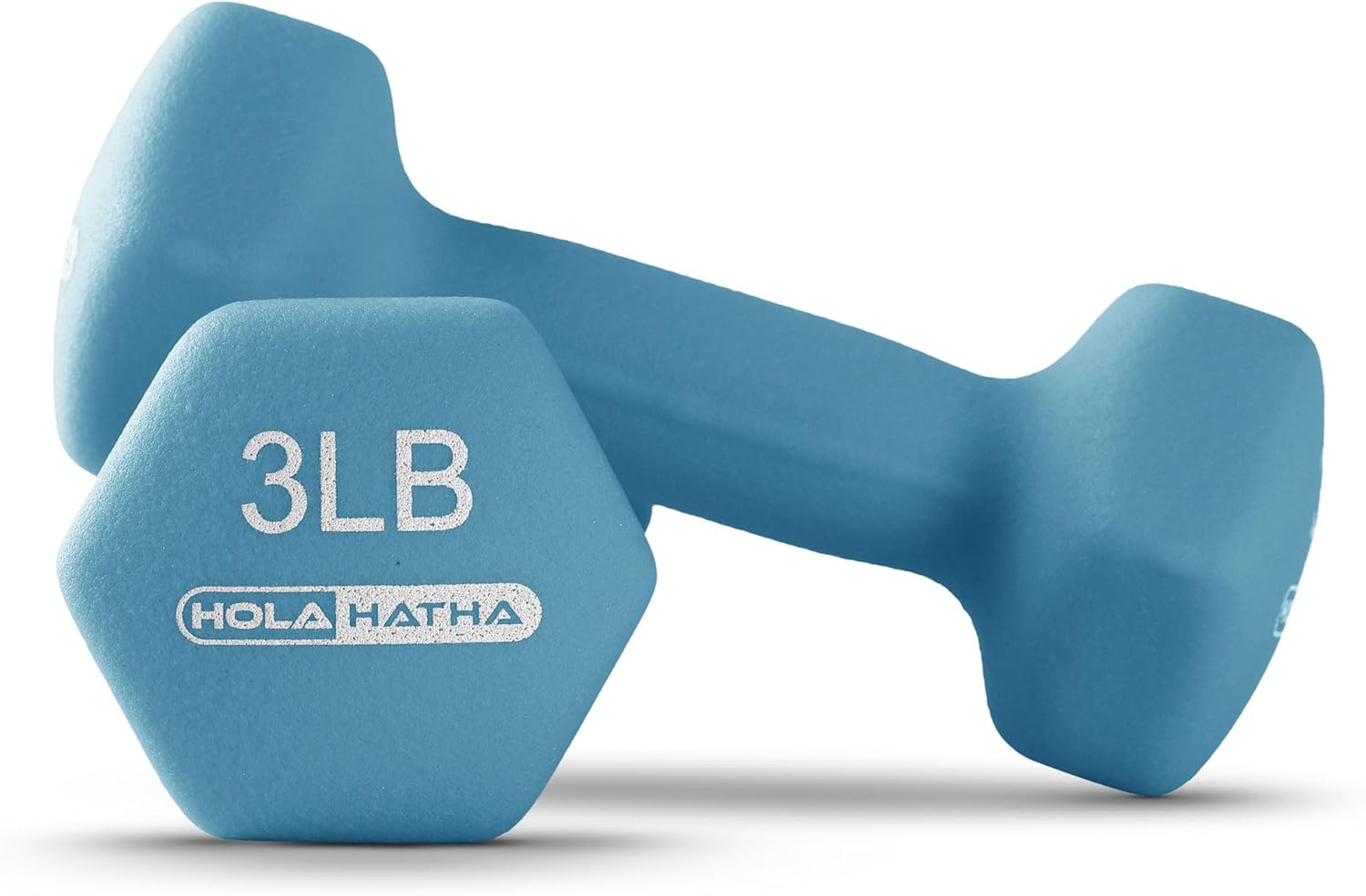 HolaHatha Neoprene Dumbbell Free Hand Weight Set with Rack, Ideal for Home Exercises to Gain Tone and Definition
