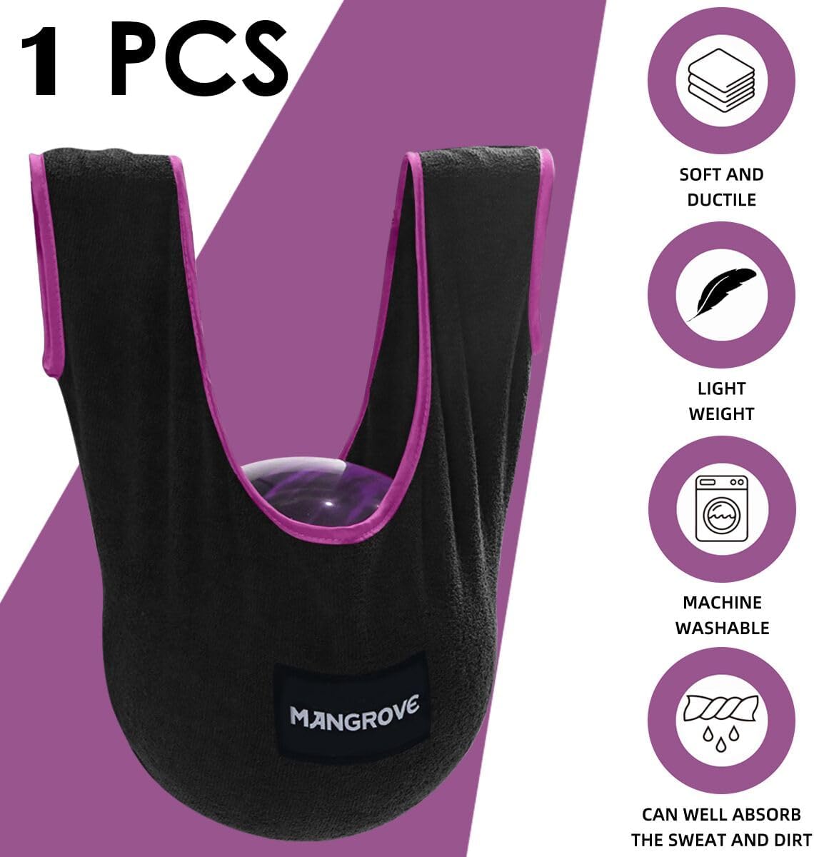 Mangrove Bowling Ball Polisher, Microfiber Bowling Towel See-Saw for Bowlers, Large Washable Bowling Shammy Seesaw, Ball Cleaner Holder Bag