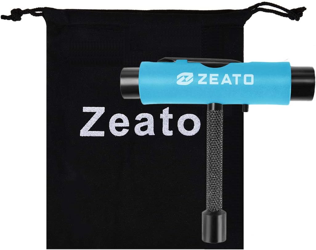 All-in-One Skate Tools Multi-Function Portable Skateboard T Tool Accessory with T-Type Allen Key and L-Type Phillips Head Wrench Screwdriver