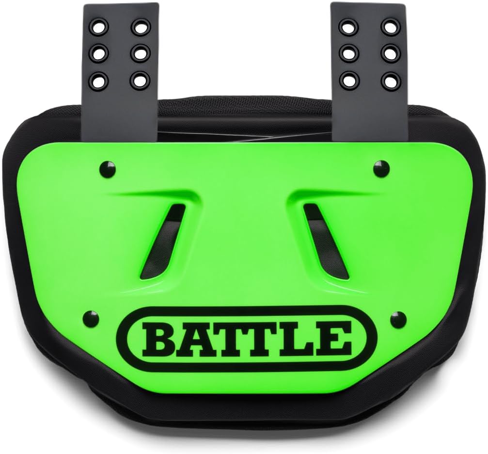 Battle Sports Football Back Plate – Hard Shell Lower Back Protector with Contoured Foam for High-Impact Protection for Youth, Kids and Adults