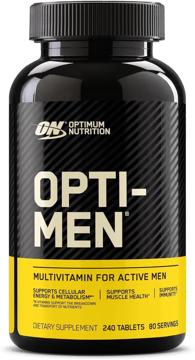 Optimum Nutrition Opti-Men Daily Multivitamin for Men, Immune Support Supplement with Amino Acids, 80 Day Supply, 240 Count, (Packaging May Vary)