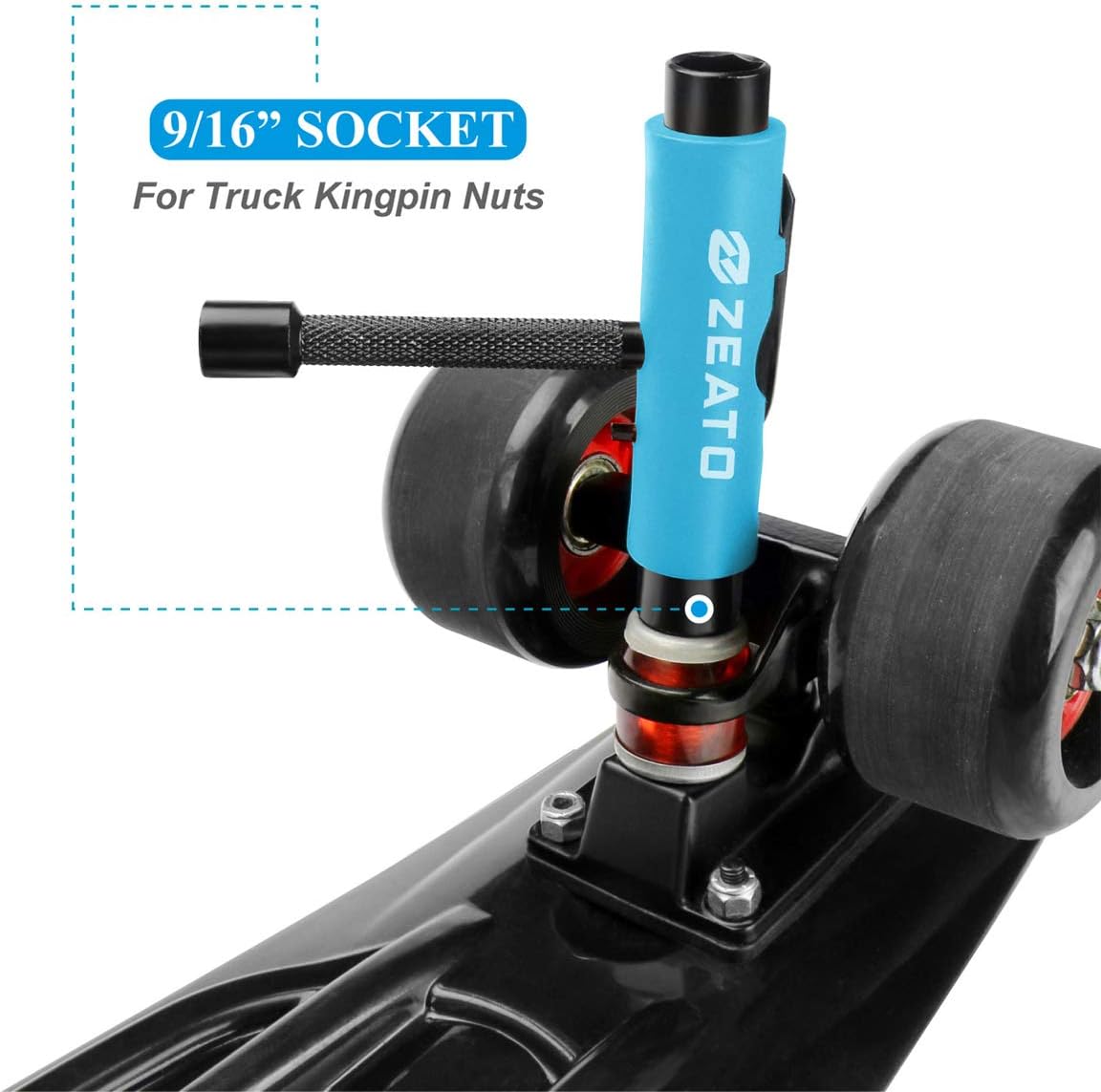 All-in-One Skate Tools Multi-Function Portable Skateboard T Tool Accessory with T-Type Allen Key and L-Type Phillips Head Wrench Screwdriver
