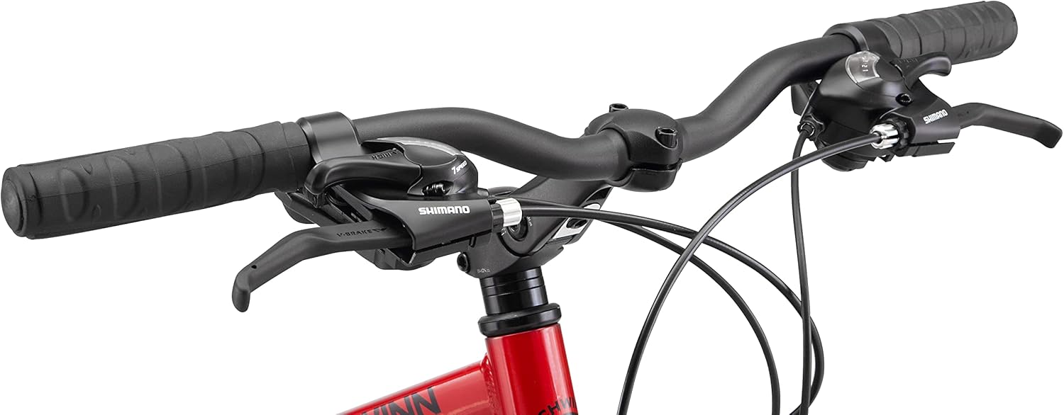 Schwinn Network 1 Hybrid Bike, 700c Mens and Womens Bike, 21-Speed Hybrid Bicycle, Aluminum Frame, Suspension Fork, Alloy Linear Pull Brakes, Adult Bicycle