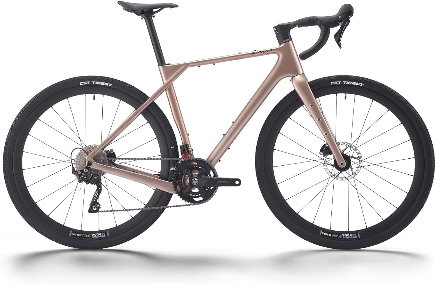SAVADECK Carbon Gravel Bike - T800 Carbon Frame & Fork, Shimano GRX400 2x10-Speed Groupset, Hydraulic Disc Brakes, 700C x 40mm Tires - Lightweight Design for Road & Off-Road Adventures