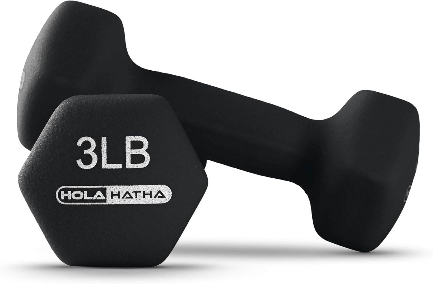 HolaHatha Neoprene Dumbbell Free Hand Weight Set with Rack, Ideal for Home Exercises to Gain Tone and Definition