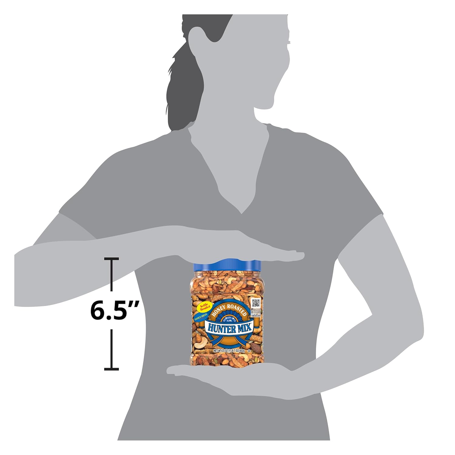 Southern Style Nuts Gourmet Hunter Bulk Trail Mix, 23 oz (Pack of 1), Sesame Sticks, Roasted Peanuts, Sunflower Kernels, Almonds, Cashews & Pepitas, Mixed Nuts, Snacks for Adults & Kids