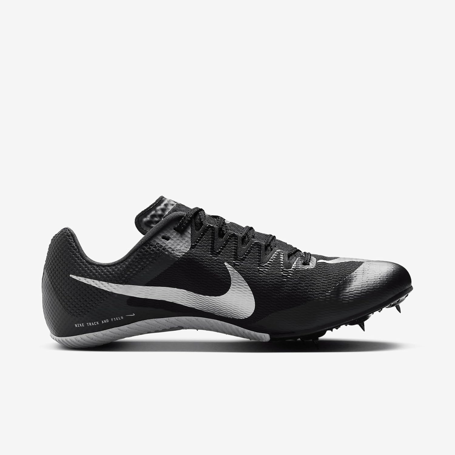 Nike Zoom Rival Track & Field Sprinting Spikes (FZ9663-001, Black/Black/Metallic Silver) Size 9