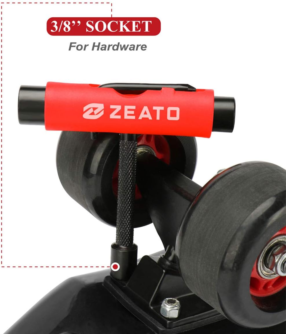 All-in-One Skate Tools Multi-Function Portable Skateboard T Tool Accessory with T-Type Allen Key and L-Type Phillips Head Wrench Screwdriver