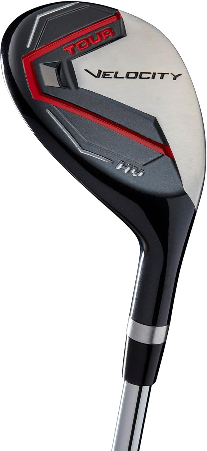 Wilson Tour Velocity Complete Golf Set with Stand Bag - Men's Right Hand, Regular Flex, Black/Red
