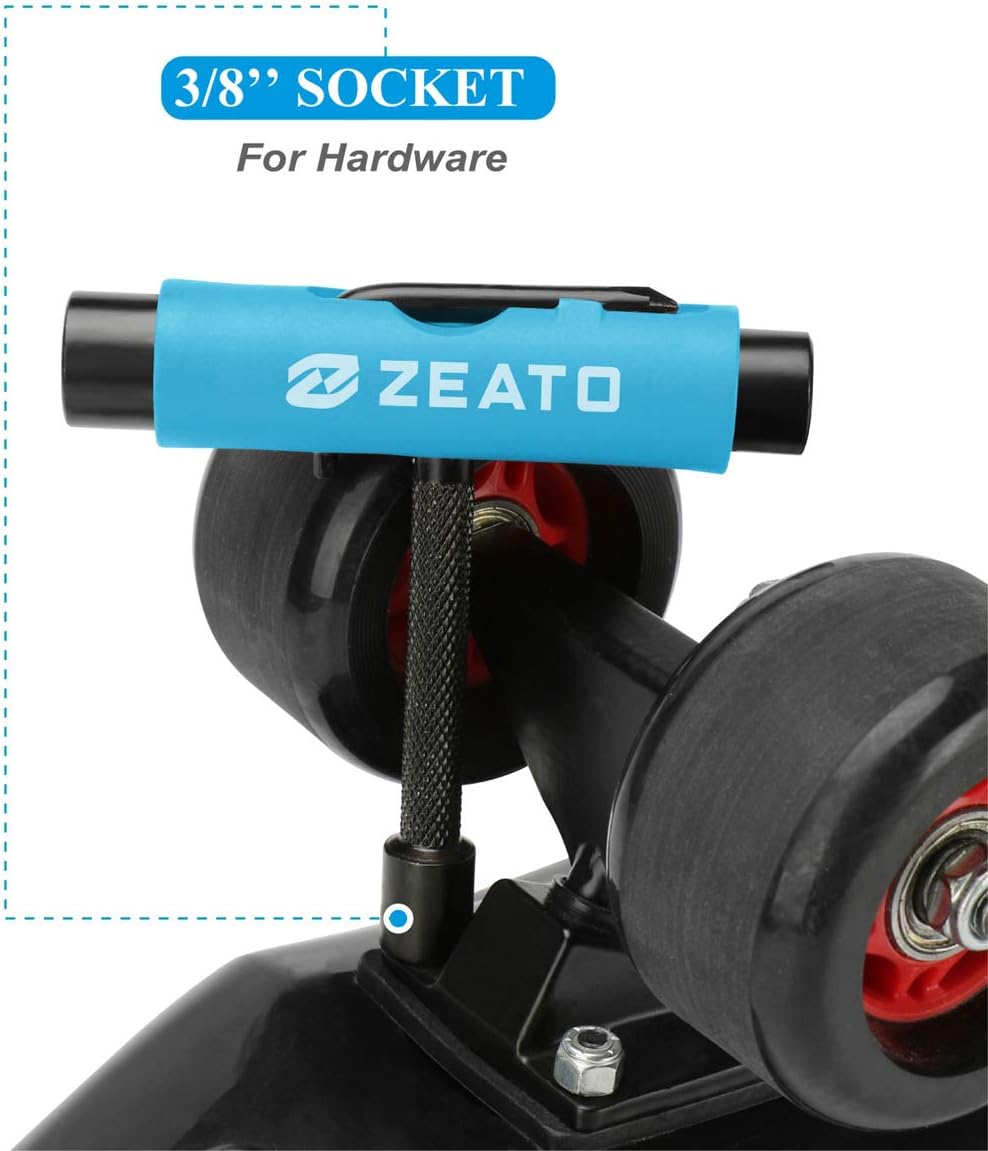 All-in-One Skate Tools Multi-Function Portable Skateboard T Tool Accessory with T-Type Allen Key and L-Type Phillips Head Wrench Screwdriver
