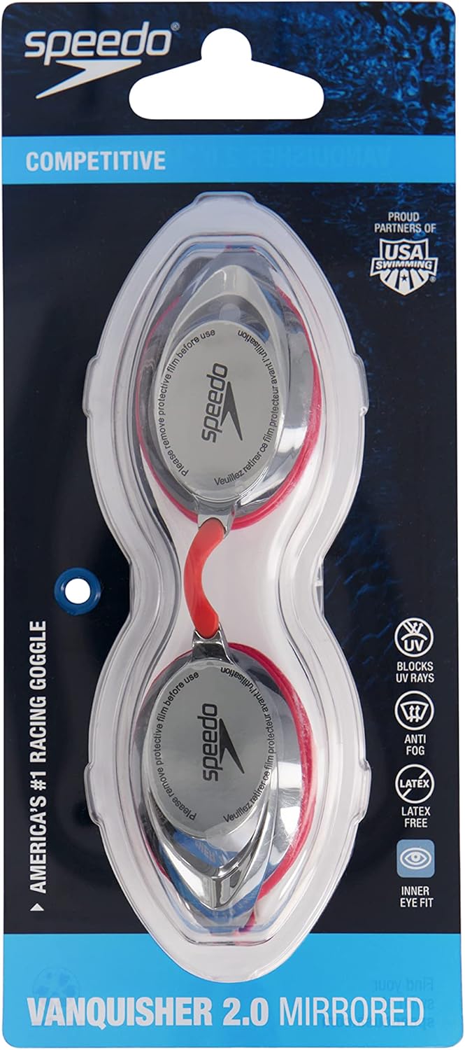 Speedo Unisex-Adult Swim Goggles Mirrored Vanquisher 2.0