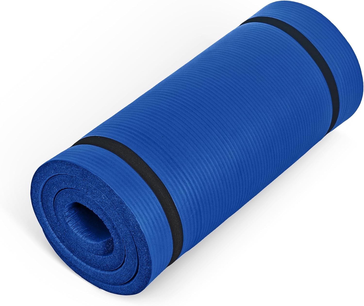 CAP Barbell 1-Inch High Density Exercise Yoga Mat with Strap | Multiple Colors
