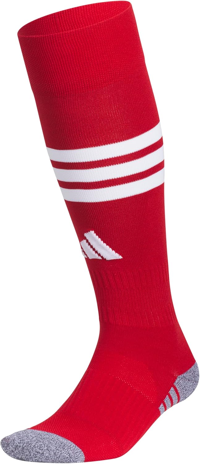 adidas 3-Stripe Hoop Soccer Socks (1-Pair) with Arch Compression for a Secure Fit
