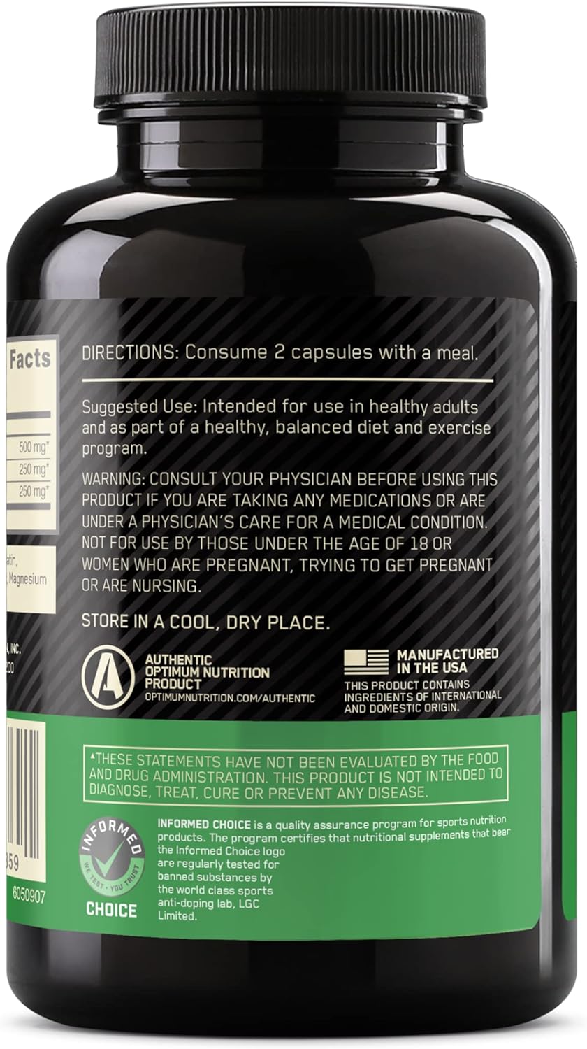 Optimum Nutrition Instantized BCAA Capsules, Keto Friendly Branched Chain Essential Amino Acids, 1000mg, 400 Count