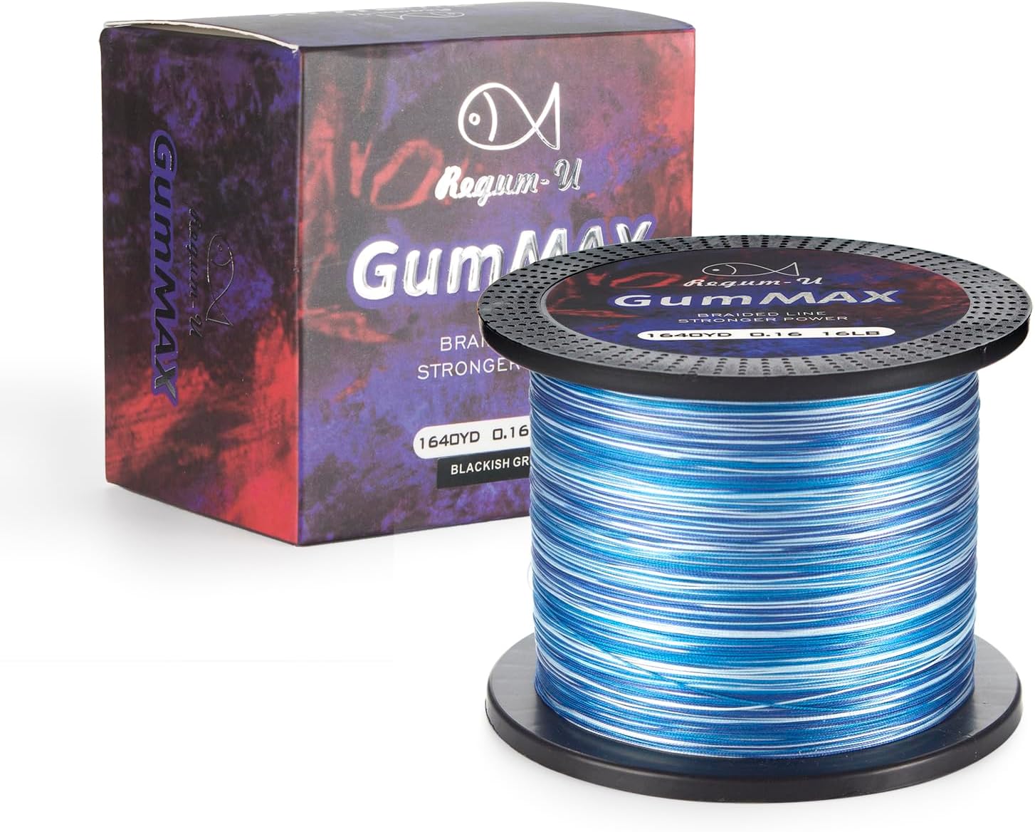GumMAX 545/1093/1640yds 5-100LB 8X Braided Fishing Line Abrasion Resistant Superline Zero Stretch & Smaller Diameter Confuse & Never Fade in Saltwater and Freshwater