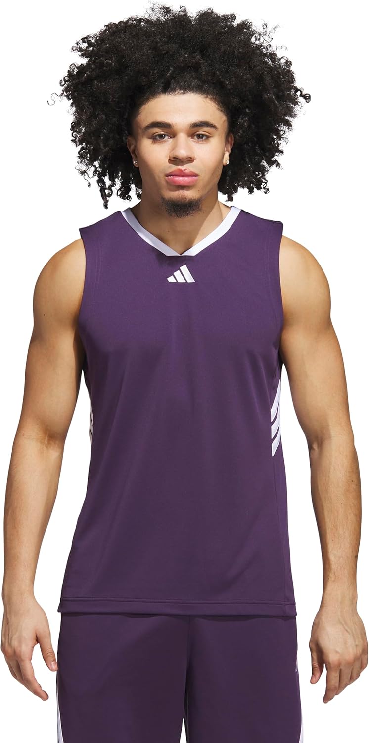 adidas Men's Basketball Legends 3-Stripes Tank Top