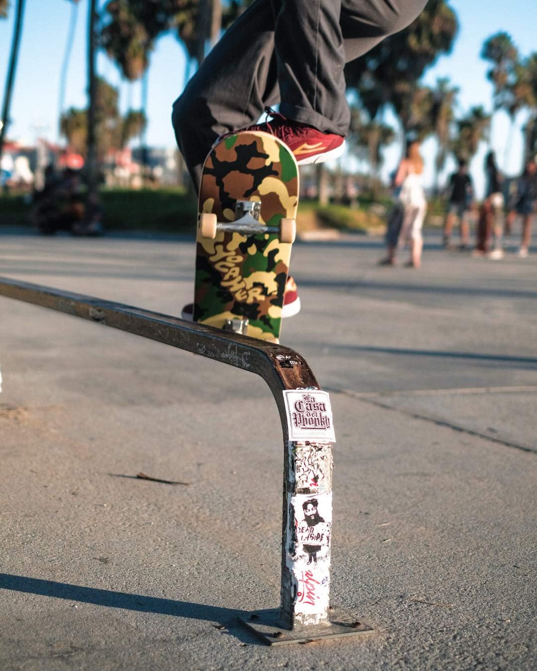 Yocaher Pro Skateboards Blank, Checker, Camo Professional Complete Skateboard 7.75" w/ 7Ply Maple Deck, Aluminum Alloy Truck, ABEC-9 Bearing, 54mm Skateboard Wheels, Concave Cruiser Trick Skateboard