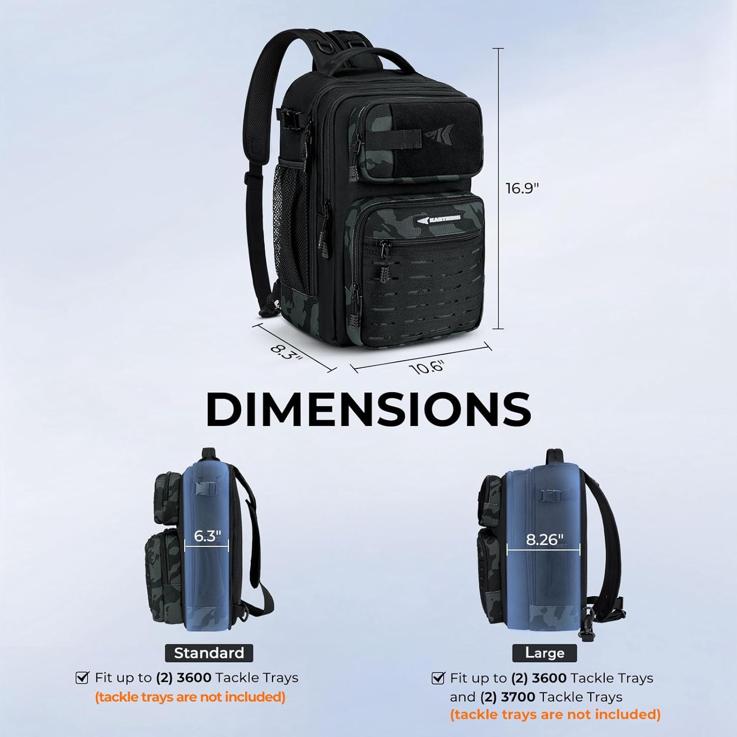 KastKing BlowBak Tactical Sling Tackle Bag-Lightweight Fishing Backpack Storge Fishing Gear and Equipment,Gift for Men