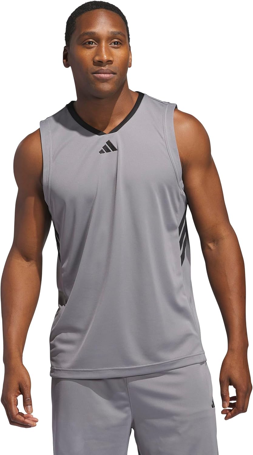 adidas Men's Basketball Legends 3-Stripes Tank Top