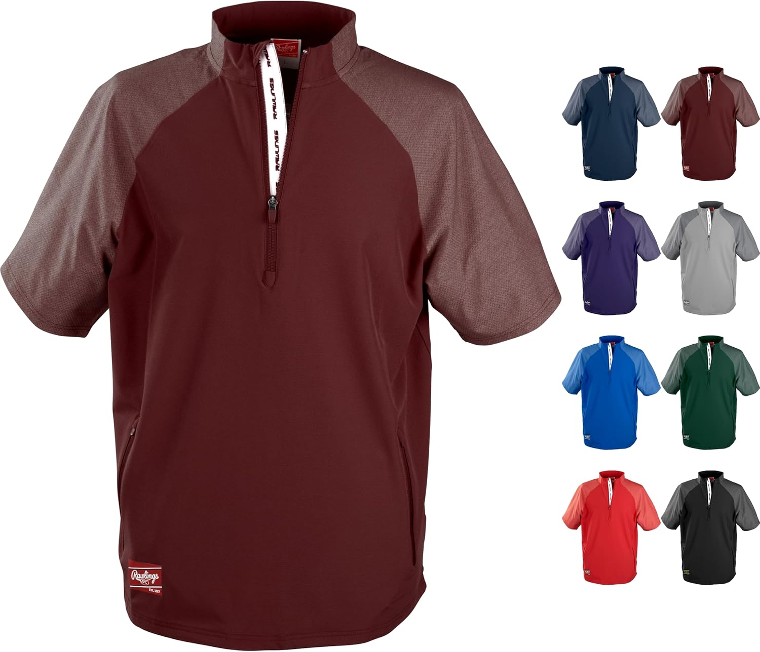 Rawlings Men's Colorsync Short Sleeve Cage Jacket | Adult Sizes | Multiple Colors