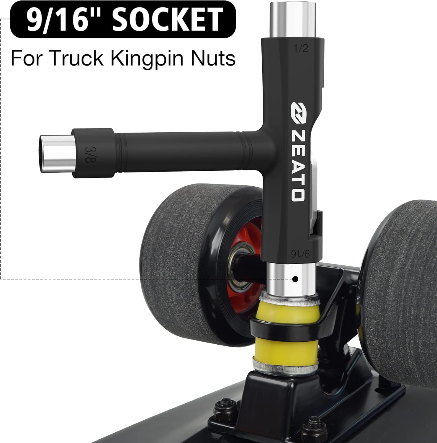 All-in-One Skate Tools Multi-Function Portable Skateboard T Tool Accessory with T-Type Allen Key and L-Type Phillips Head Wrench Screwdriver
