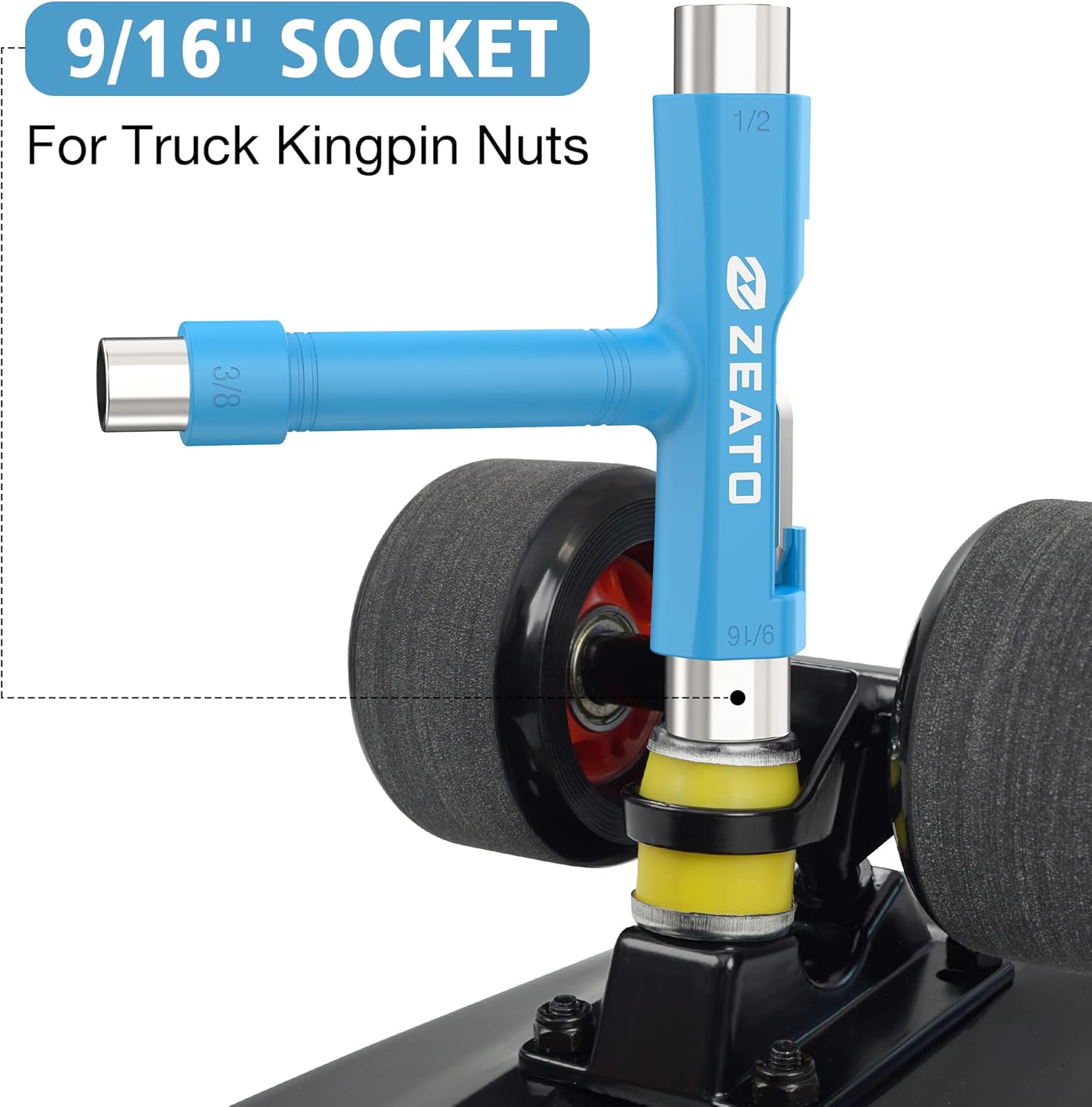 All-in-One Skate Tools Multi-Function Portable Skateboard T Tool Accessory with T-Type Allen Key and L-Type Phillips Head Wrench Screwdriver