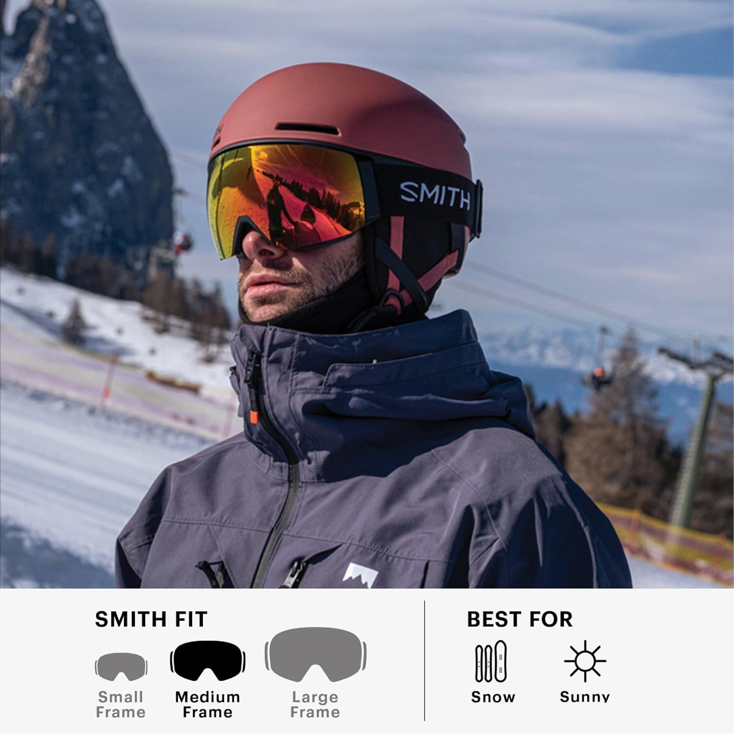 SMITH I/O MAG Goggles with ChromaPop Lens – Easy Lens Change Technology for Skiing & Snowboarding – For Men & Women