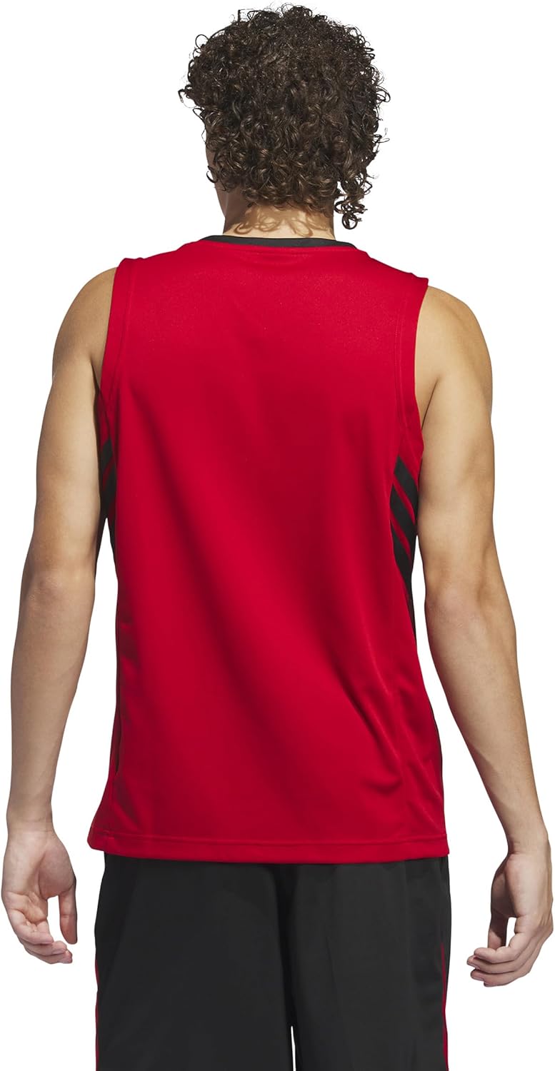 adidas Men's Basketball Legends 3-Stripes Tank Top