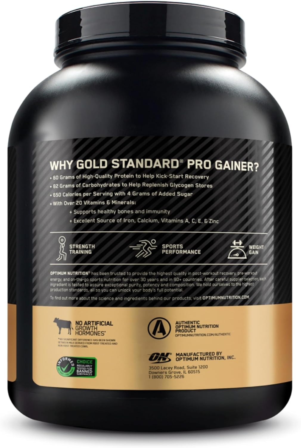 Optimum Nutrition Gold Standard Pro Gainer, Weight Gainer Protein Powder, Double Chocolate, 10.19 Pounds (Packaging May Vary)