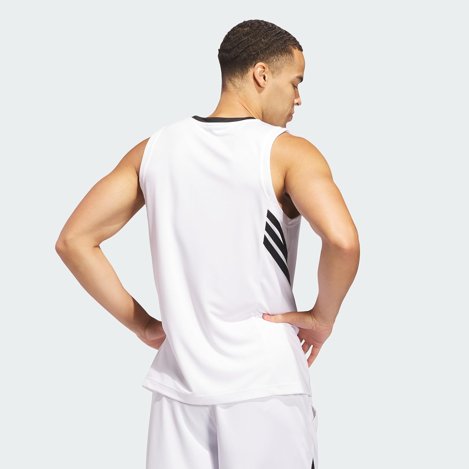 adidas Men's Basketball Legends 3-Stripes Tank Top