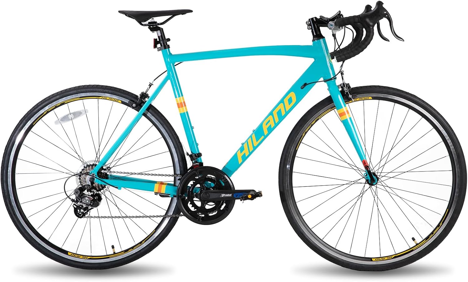 HILAND 700c Road Bike 14 Speed, Aluminum Frame Racing Bike, City Commuter Bicycle for Men Women