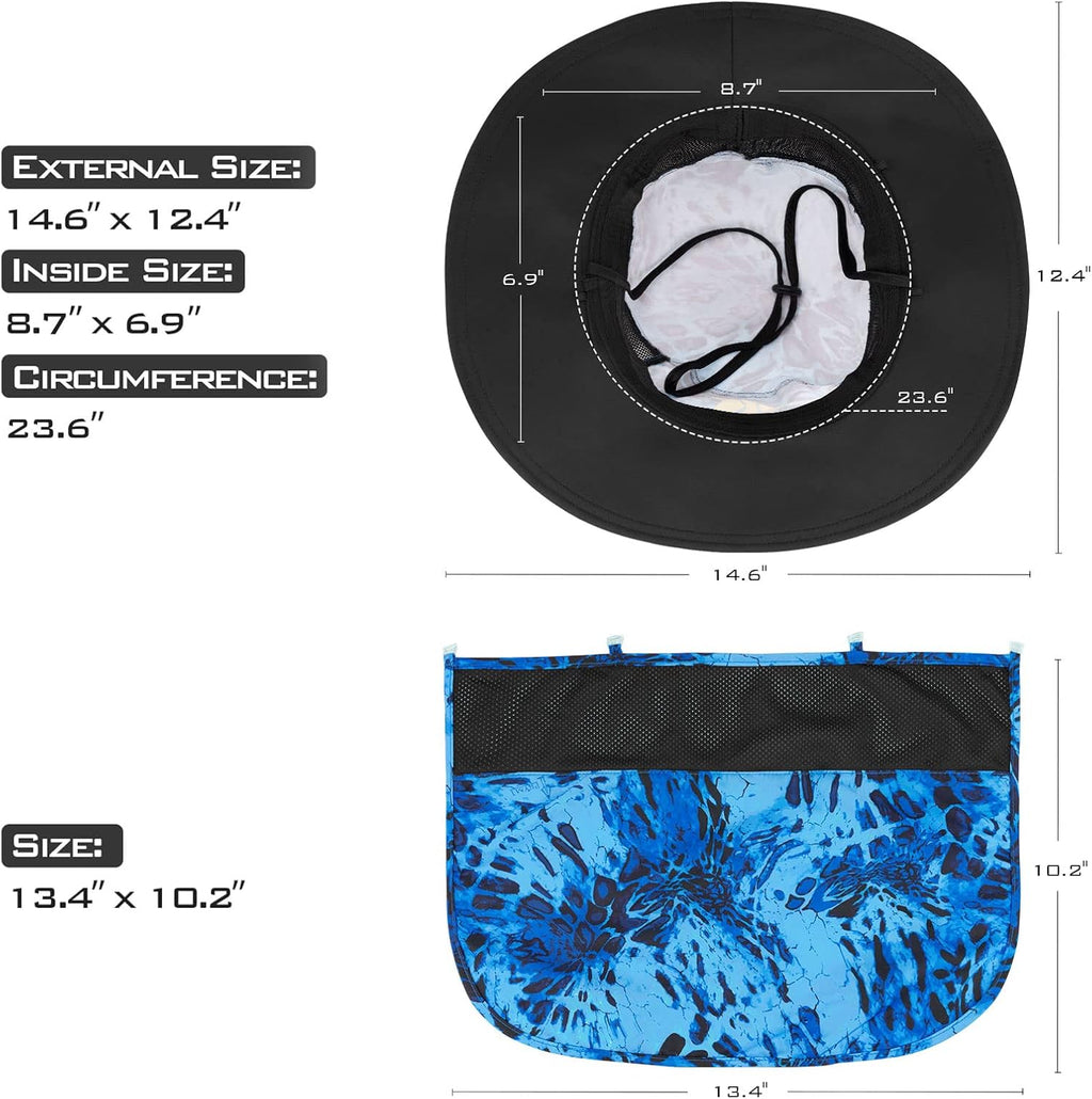 KastKing UPF 50 Boonie Hat Fishing Hat with Removable Neck Flap Sun Hats for Men