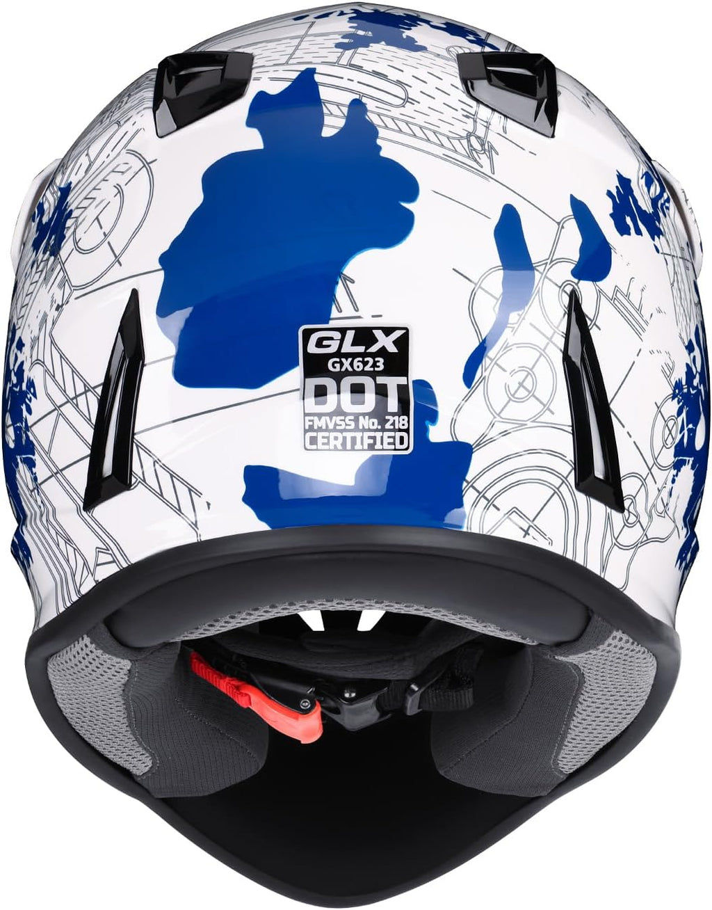 GLX GX623 Youth ATV/Dirt Bike Helmet Combo - Matte Black, Large - DOT