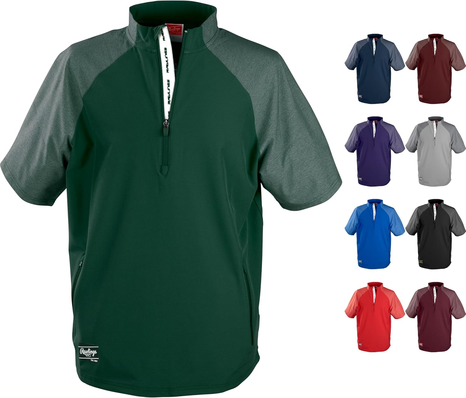 Rawlings Men's Colorsync Short Sleeve Cage Jacket | Adult Sizes | Multiple Colors