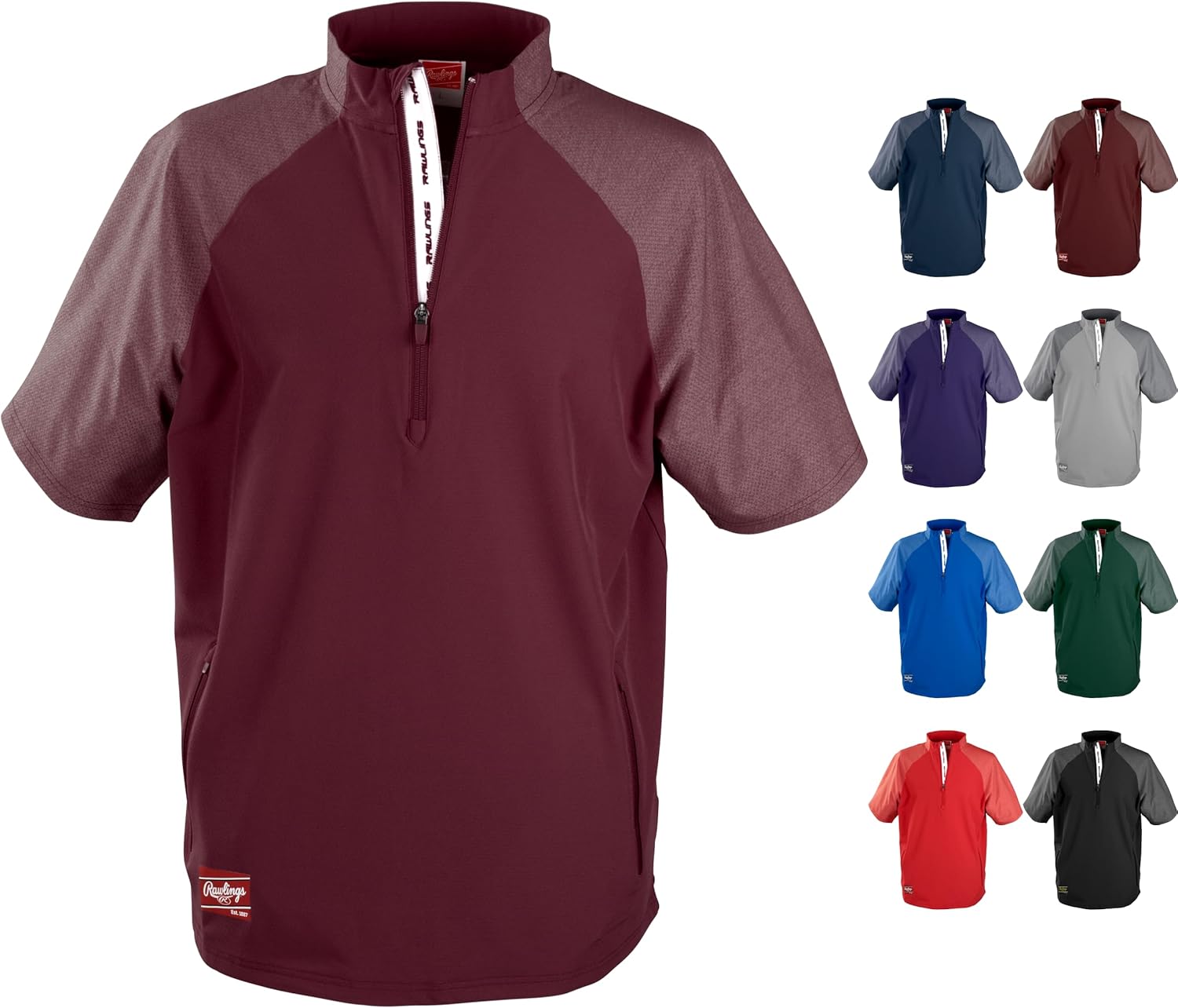 Rawlings Men's Colorsync Short Sleeve Cage Jacket | Adult Sizes | Multiple Colors