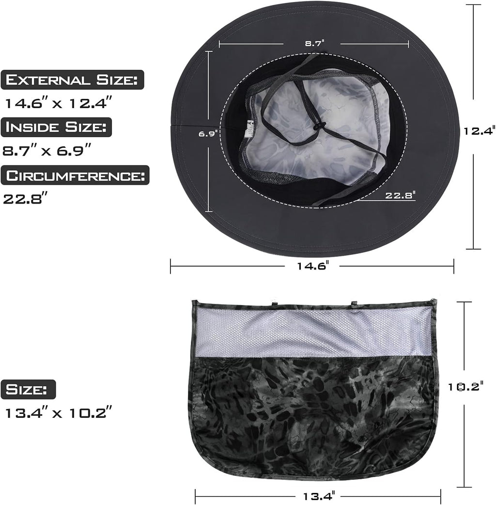 KastKing UPF 50 Boonie Hat Fishing Hat with Removable Neck Flap Sun Hats for Men