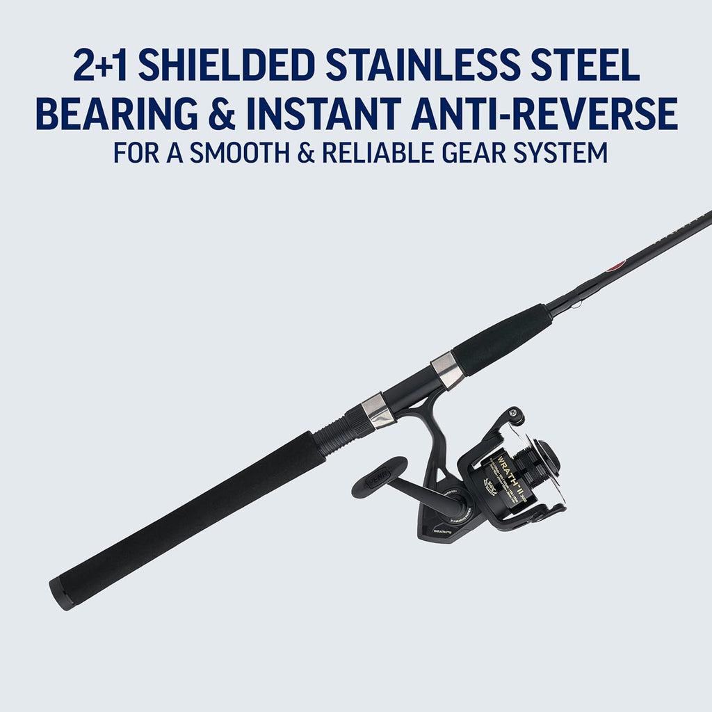 PENN Wrath II Spinning Reel and Fishing Rod Combo