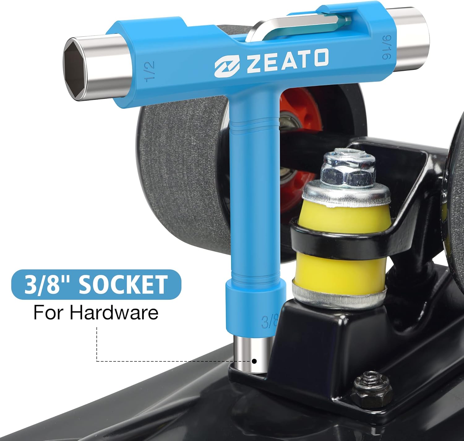 All-in-One Skate Tools Multi-Function Portable Skateboard T Tool Accessory with T-Type Allen Key and L-Type Phillips Head Wrench Screwdriver