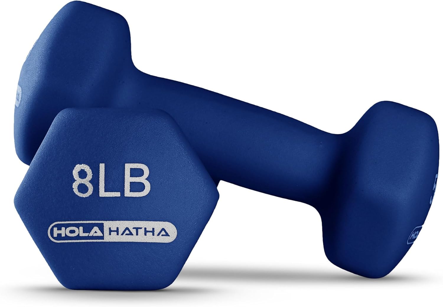 HolaHatha Neoprene Dumbbell Free Hand Weight Set with Rack, Ideal for Home Exercises to Gain Tone and Definition