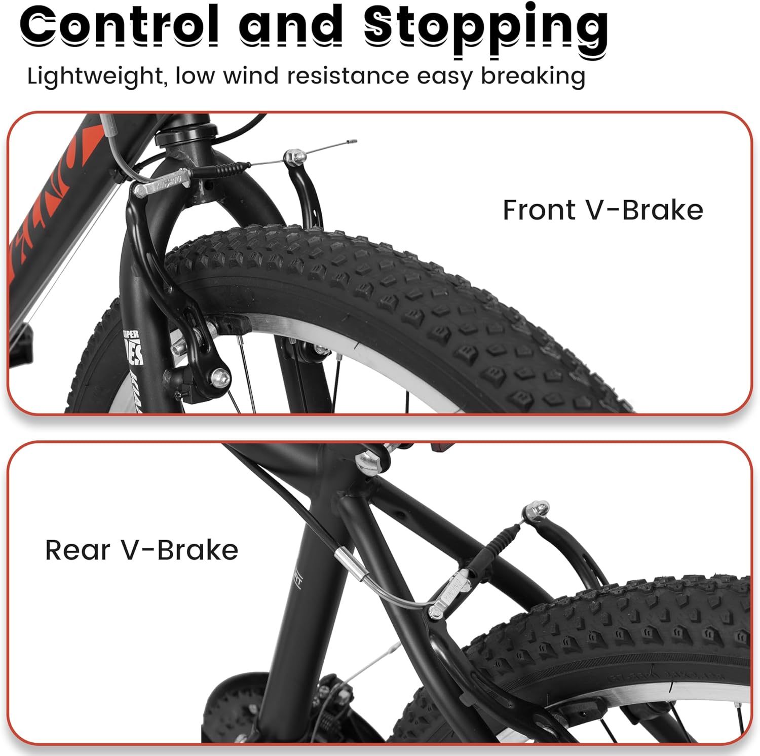 Ecarpat 24/26/27.5 Inch Mountain Bike, Dual/Front Suspension Mens Mountain Bike with 21 Speeds High-Carbon Steel Frame and Disc/V Brakes, Adult Sport Bicycle for Trail Snow Commuter City Road
