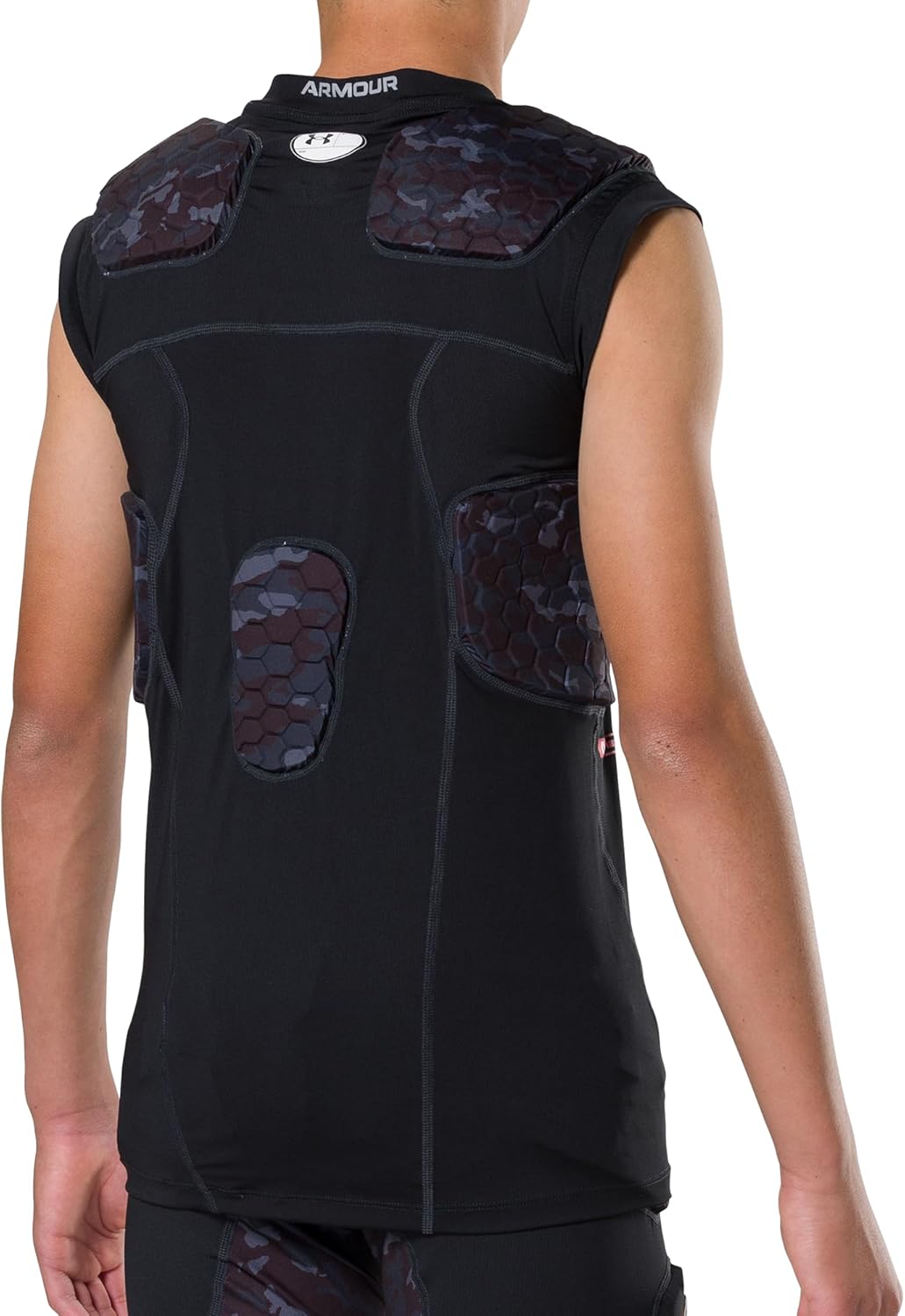 Under Armour Gameday Pro 5-Pad Football Shirt, Comfortable Compression & Protection for Practice & Game Day, Youth/ Boys