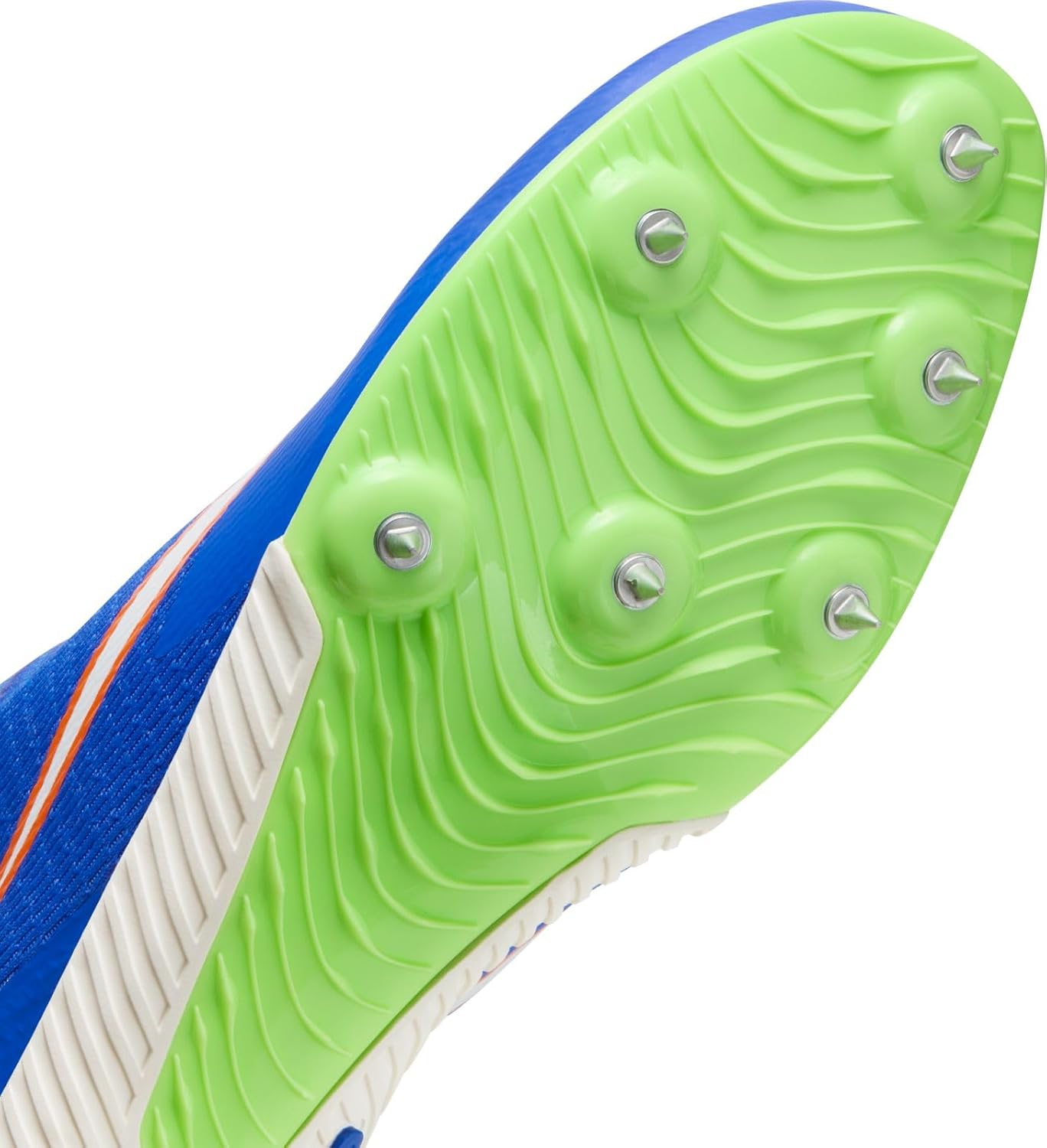 Nike Rival Sprint Track & Field Sprinting Spikes (DC8753-401, Racer Blue/Lime Blast/Safety Orange/White) Size 11