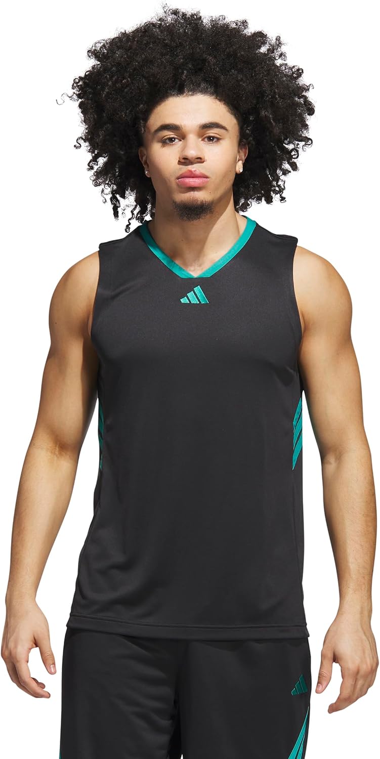 adidas Men's Basketball Legends 3-Stripes Tank Top
