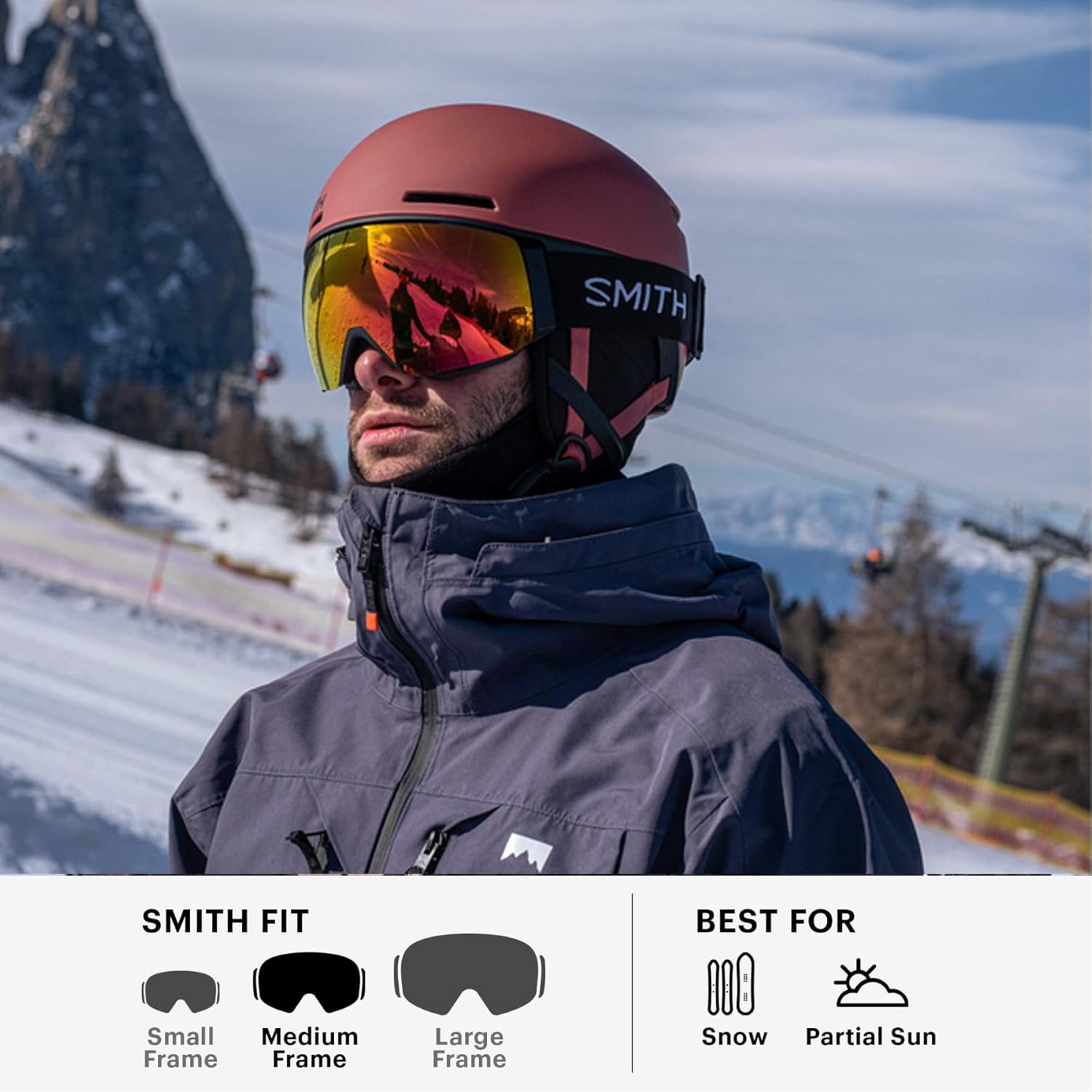 SMITH I/O MAG Goggles with ChromaPop Lens – Easy Lens Change Technology for Skiing & Snowboarding – For Men & Women
