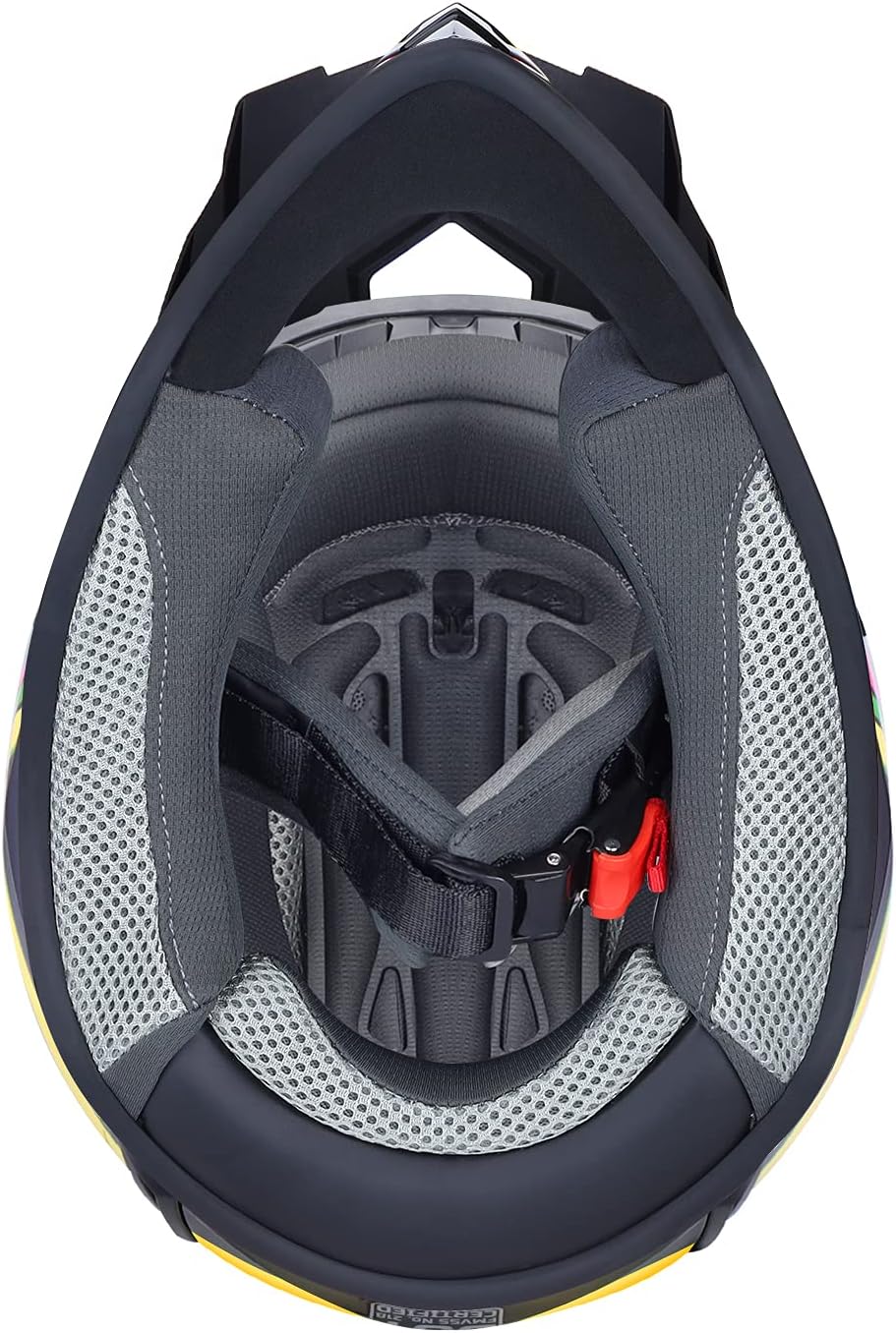 GLX GX623 Youth ATV/Dirt Bike Helmet Combo - Matte Black, Large - DOT