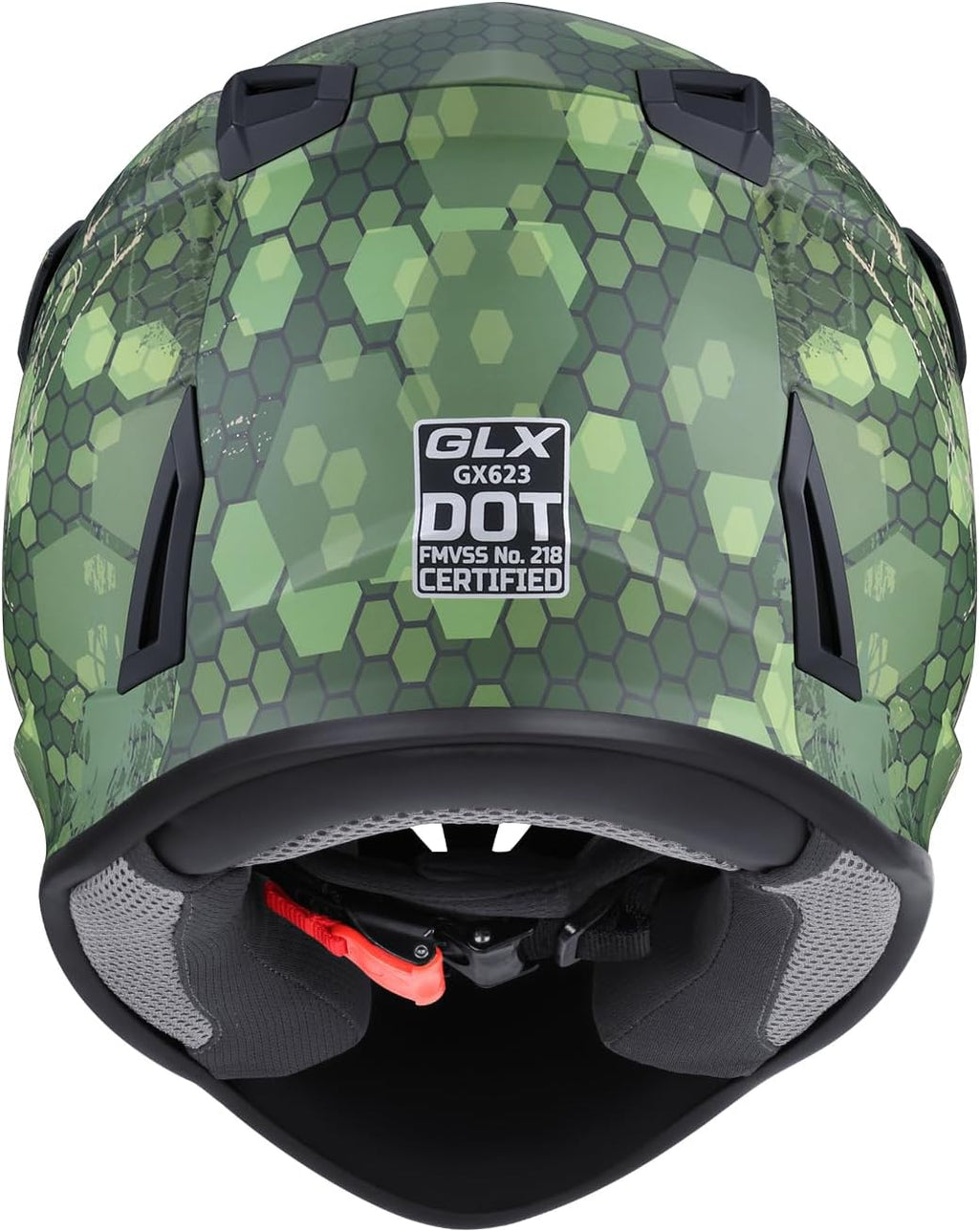 GLX GX623 Youth ATV/Dirt Bike Helmet Combo - Matte Black, Large - DOT