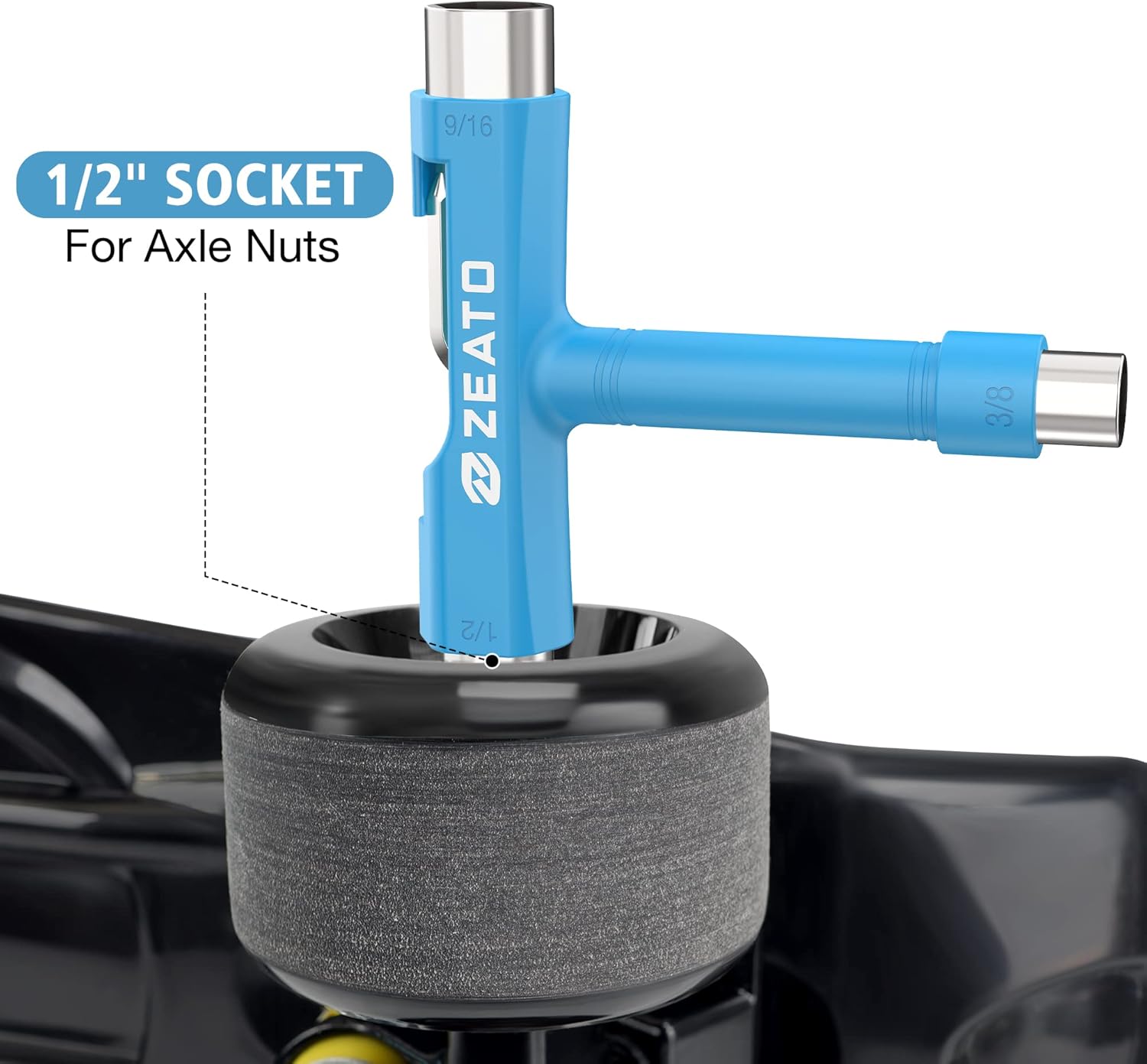 All-in-One Skate Tools Multi-Function Portable Skateboard T Tool Accessory with T-Type Allen Key and L-Type Phillips Head Wrench Screwdriver