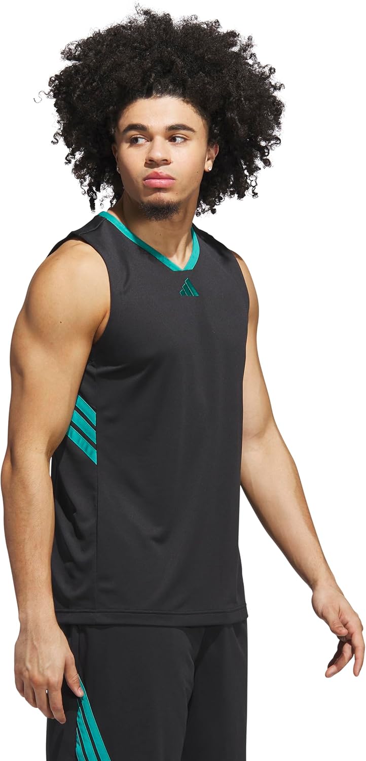 adidas Men's Basketball Legends 3-Stripes Tank Top