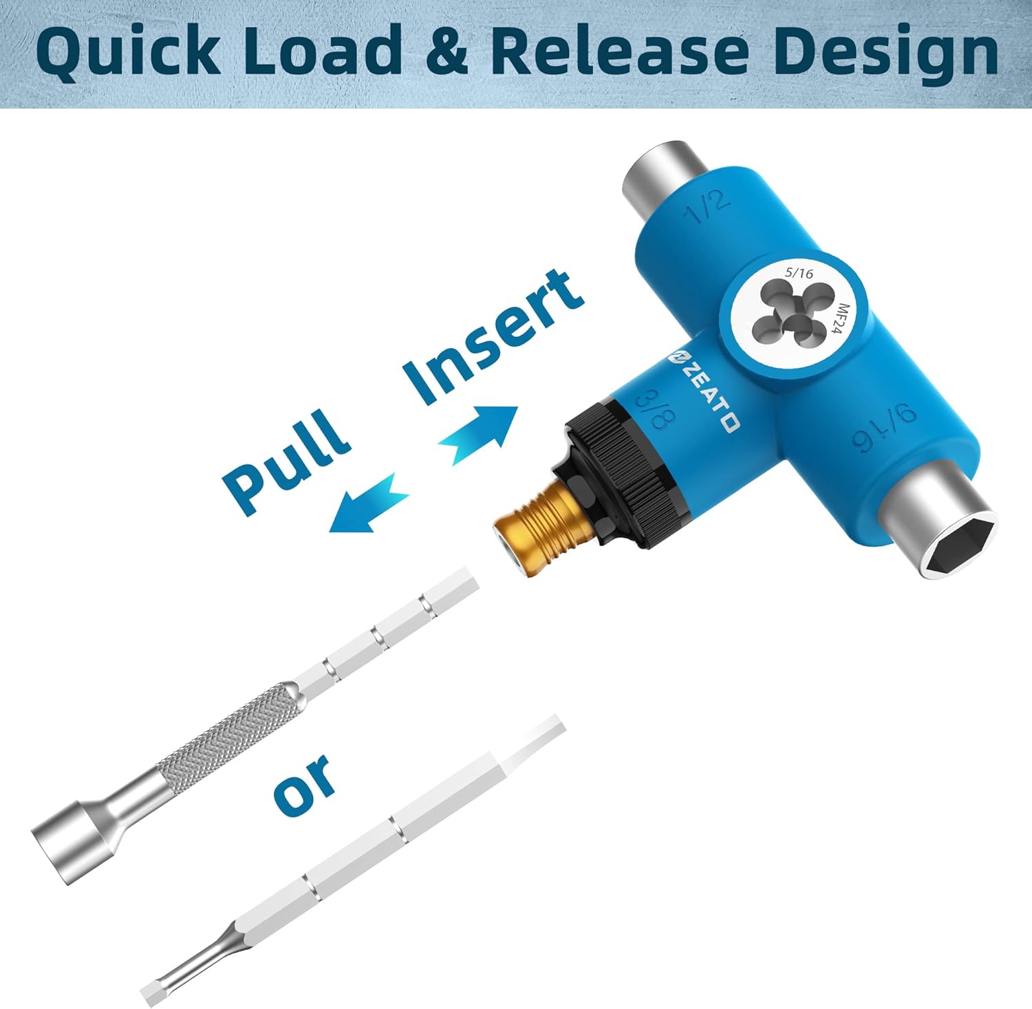 All-in-One Skate Tools Multi-Function Portable Skateboard T Tool Accessory with T-Type Allen Key and L-Type Phillips Head Wrench Screwdriver